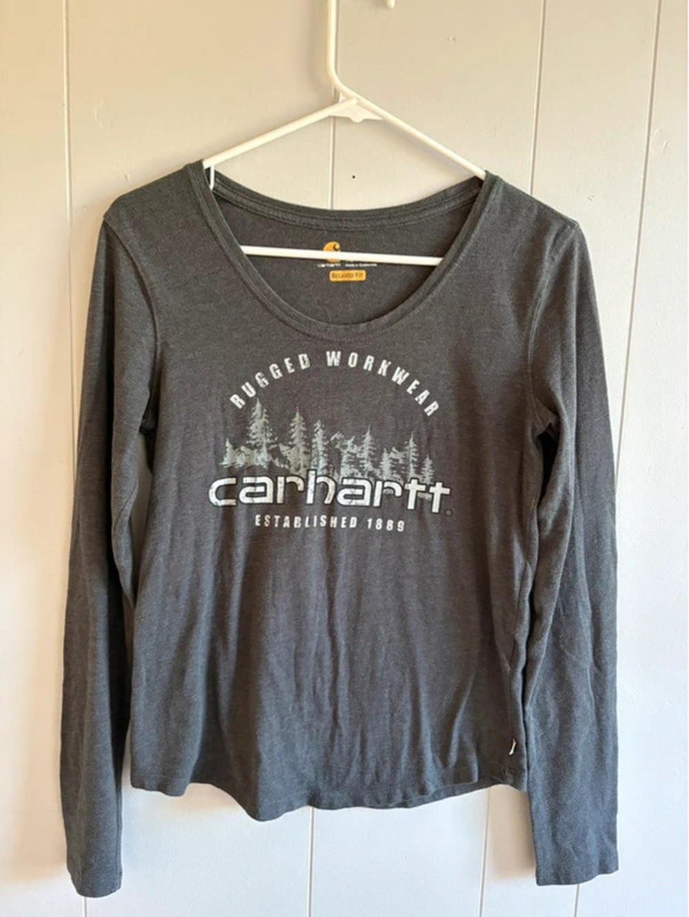 Womens XS Carhartt Long Sleeve Shirt Relaxed Fit